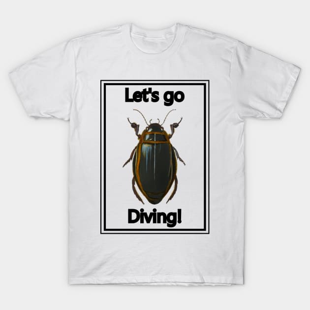 Great Diving Beetle T-Shirt by Blooming Beetle